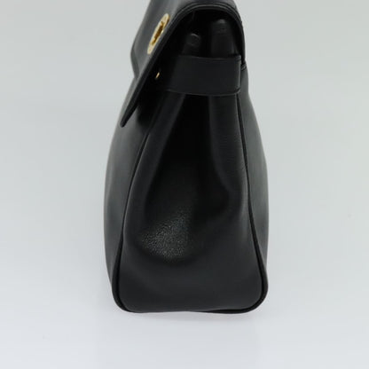 Burberry Vintage Handbag Leather, BLACK, LEATHER, Handbag