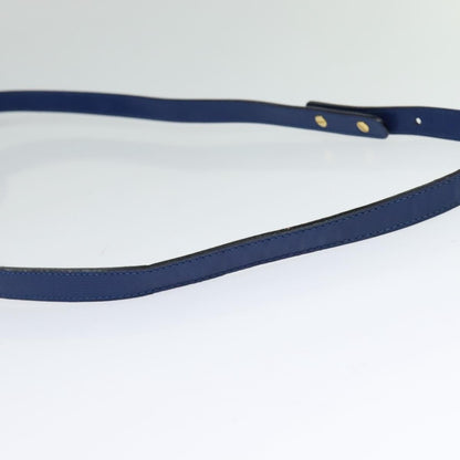 Celine Vintage Circle Logo Crossbody Bag Leather, BLUE, LEATHER, Crossbody bag