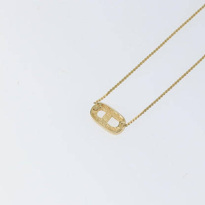 Christian Dior CD Pendant Necklace Metal and Crystals, GOLD, METAL, Necklace