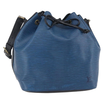 Louis Vuitton Petit Noe Handbag Epi Leather, BLUE, LEATHER, Shoulder bag