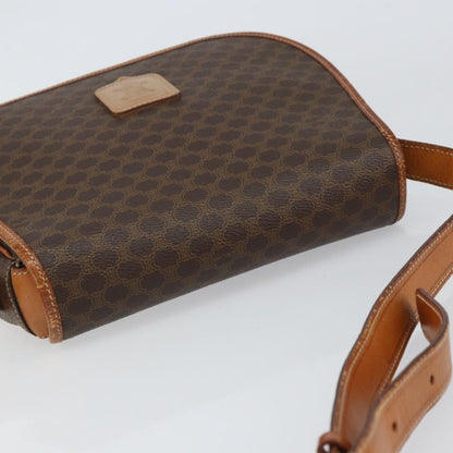 Celine Macadam Shoulder Bag PVC Leather, BROWN, CANVAS, Shoulder bag
