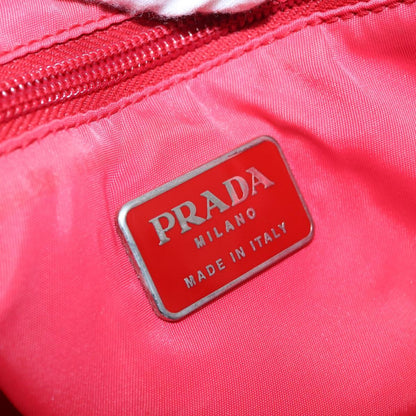 Prada Logo Flat Tote Bag. Nylon Tessuto, PINK, NYLON, Tote bag