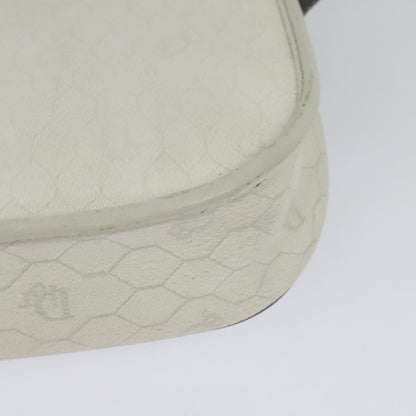 Christian Dior Vintage Honeycomb Flap Crossbody Bag Coated Canvas, WHITE, CANVAS, Crossbody bag