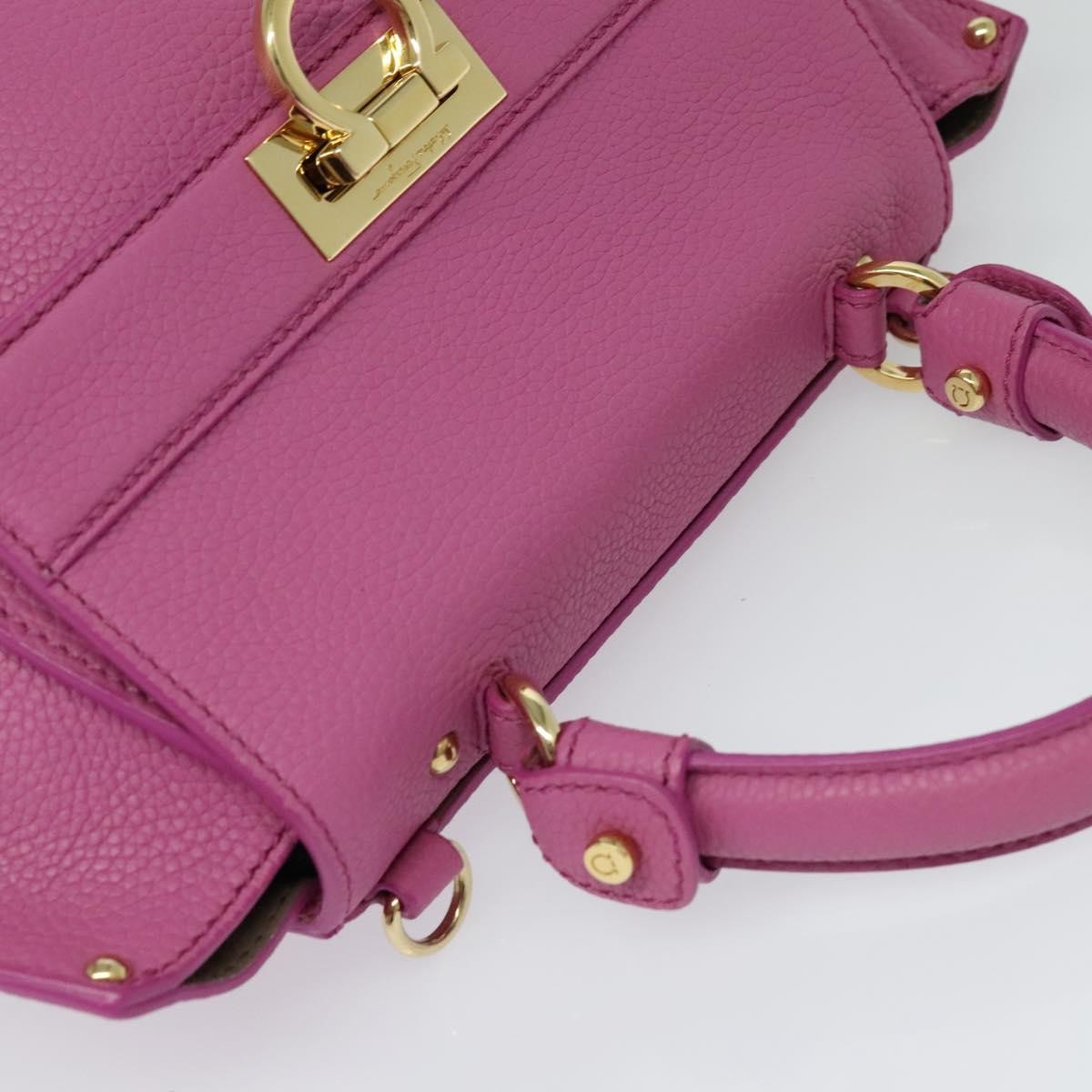 Salvatore Ferragamo Sofia Satchel Leather, PINK, LEATHER, Handbag