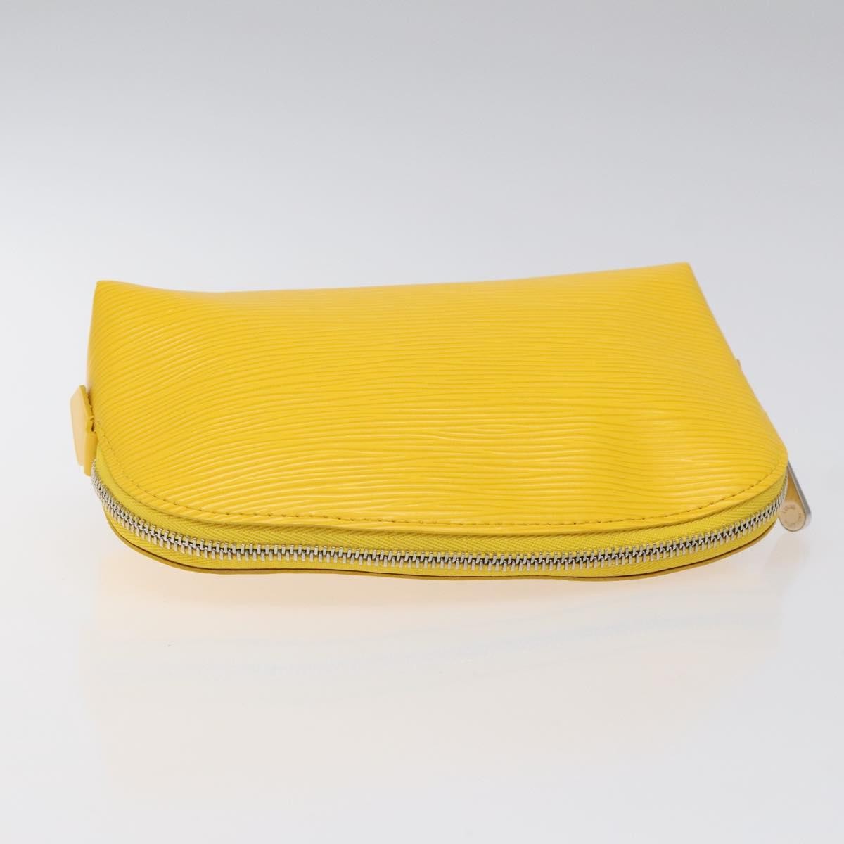 Louis Vuitton Cosmetic Pouch Epi Leather, YELLOW, LEATHER, Toiletry Case