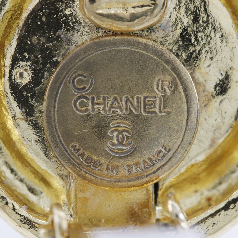 Chanel Vintage CC Clip-On Earrings Metal, GOLD, GOLD_PLATED, Earrings