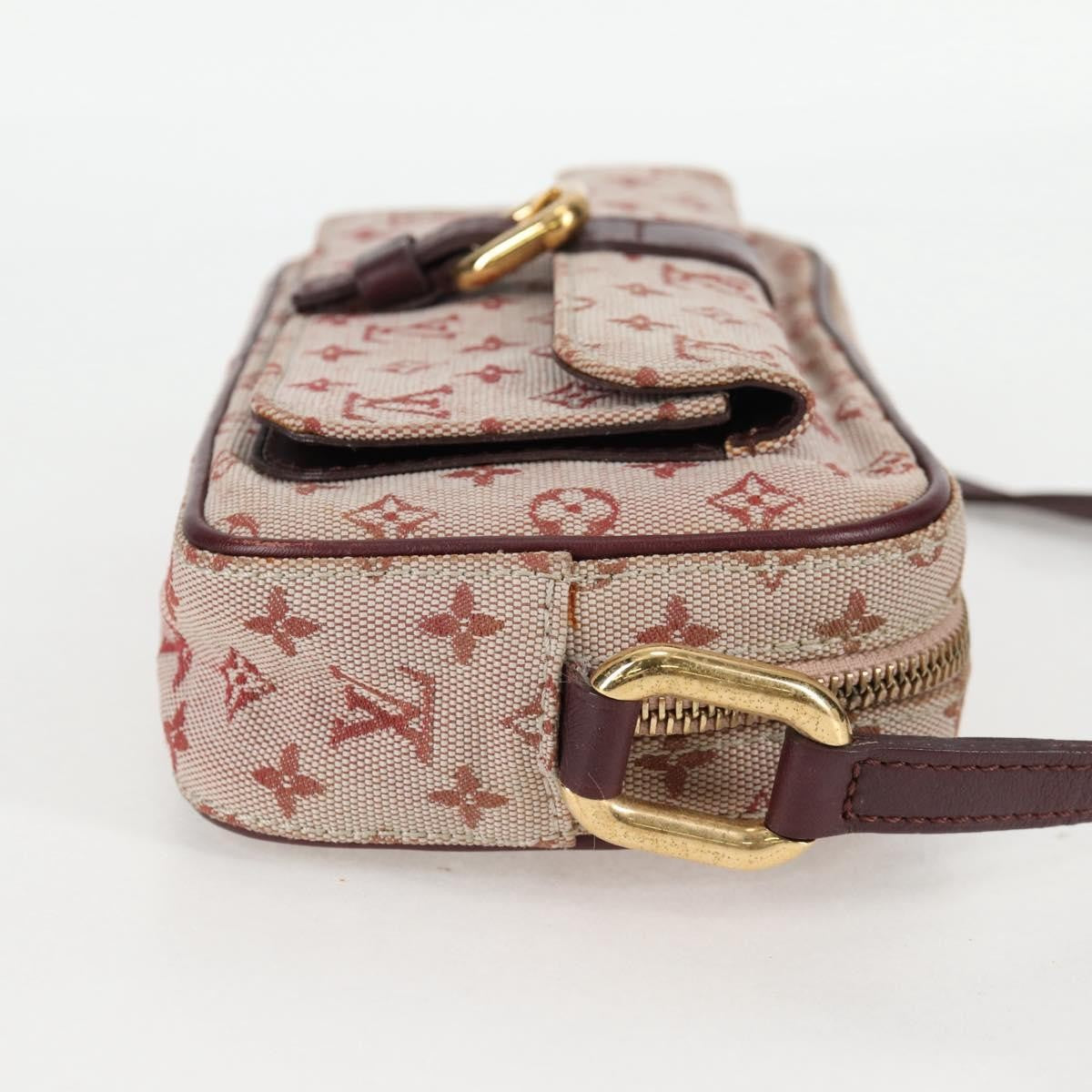 Louis Vuitton Juliette Crossbody Bag Mini Lin, RED, CANVAS, Shoulder bag