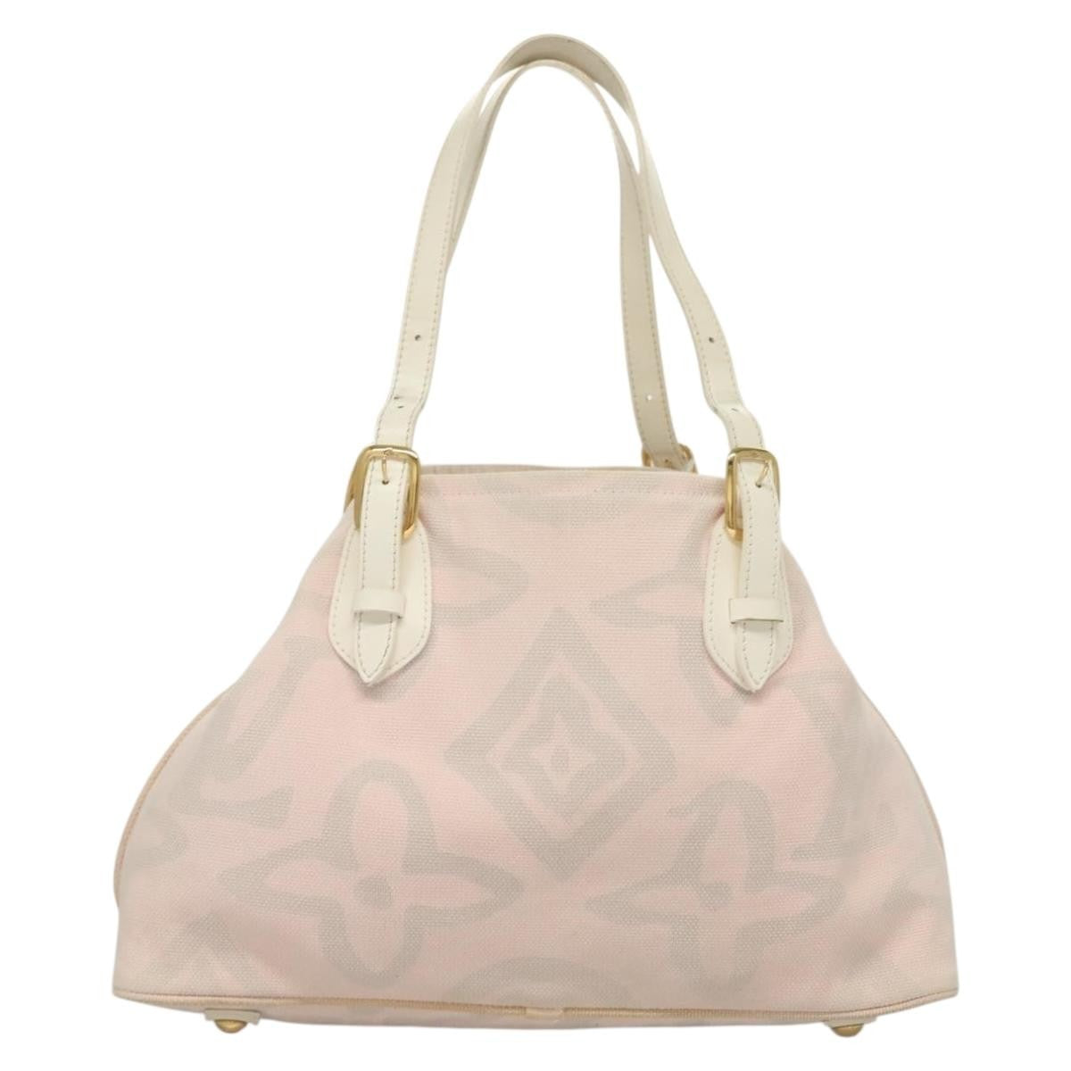 Louis Vuitton Tahitienne Cabas Canvas, PINK, CANVAS, Tote bag