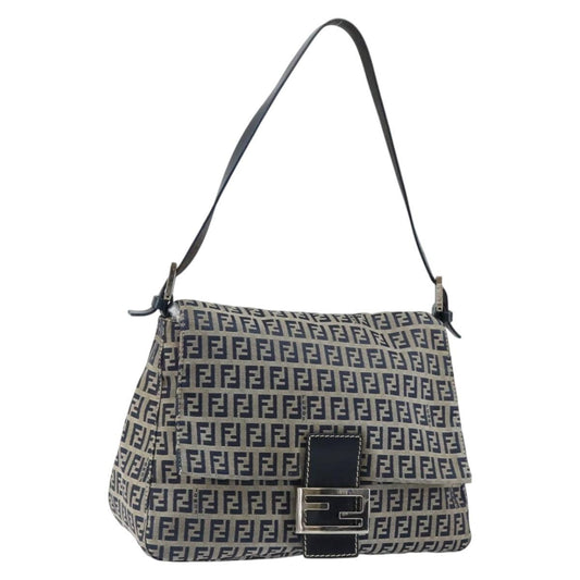 Fendi Mama Forever Bag Zucchino Canvas, NAVY, CANVAS, Tote bag