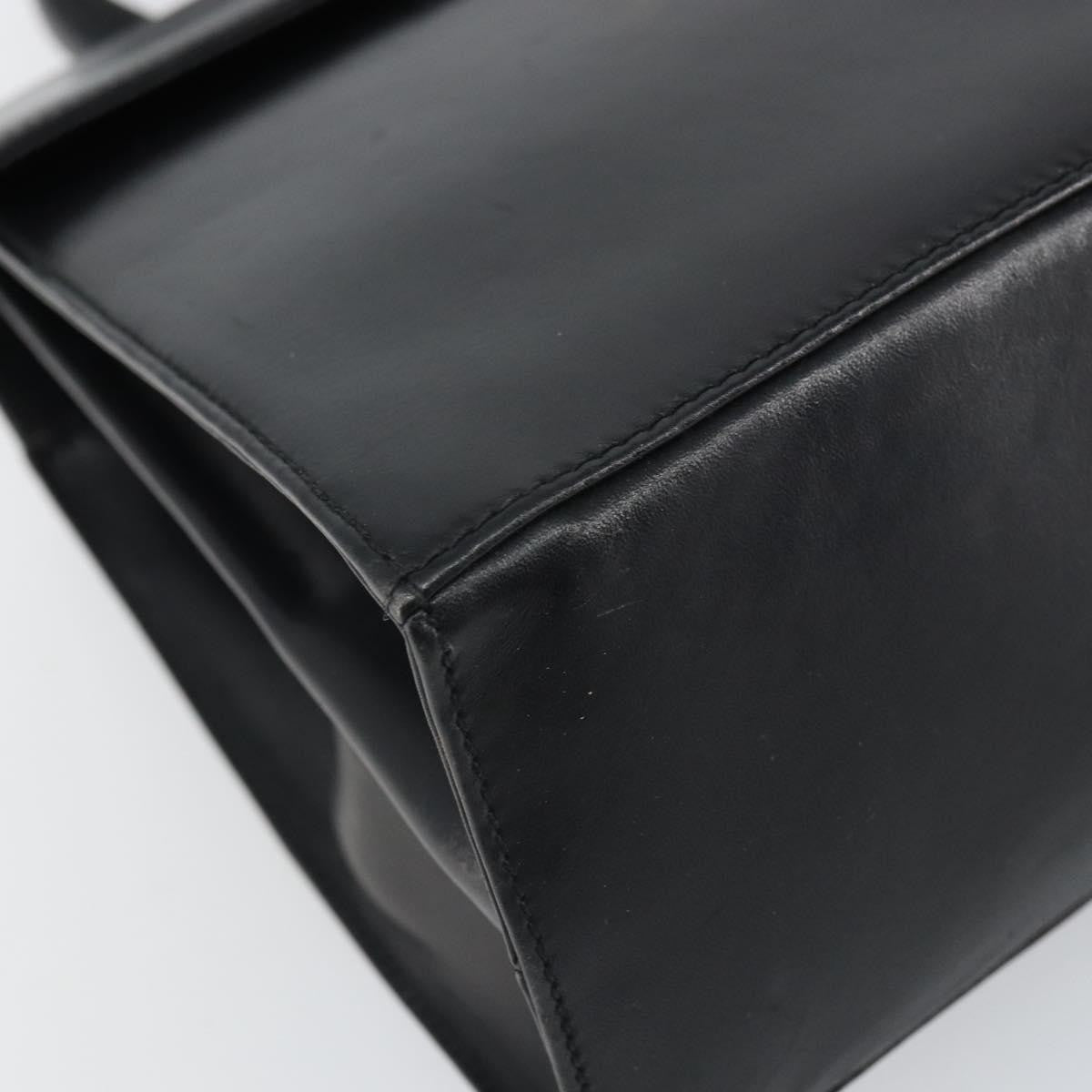 Salvatore Ferragamo Convertible Top Handle Bag Leather, BLACK, LEATHER, Handbag