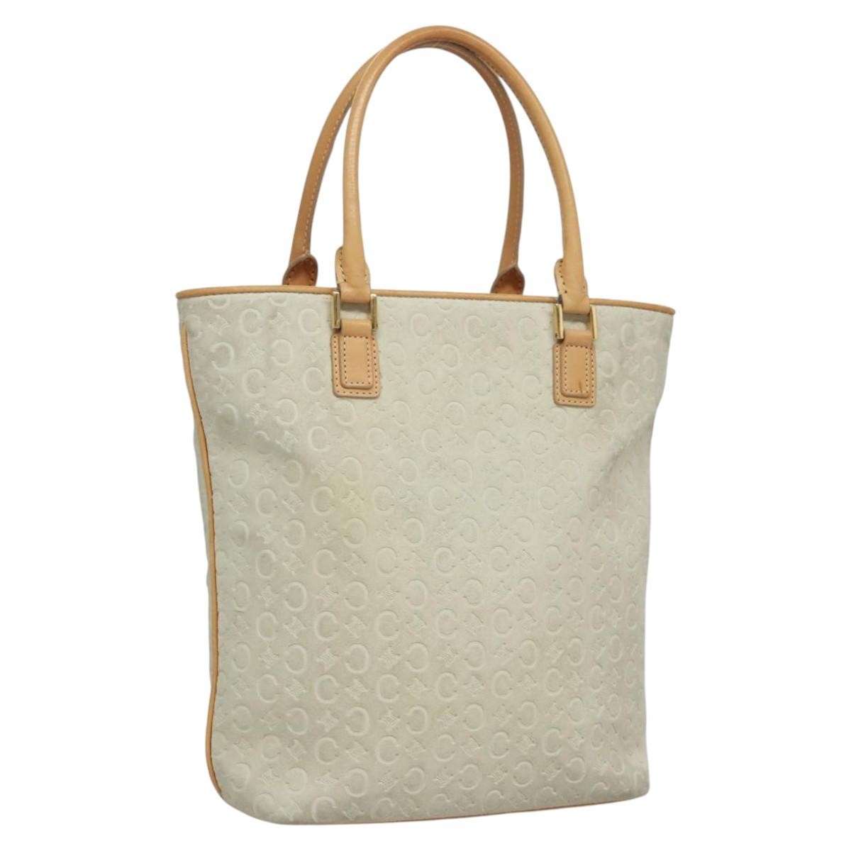 Celine Vintage Macadam Tote bag C Macadam Suede, WHITE, SUEDE, Tote bag