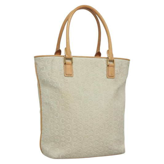 Celine Vintage Macadam Tote bag C Macadam Suede, WHITE, SUEDE, Tote bag