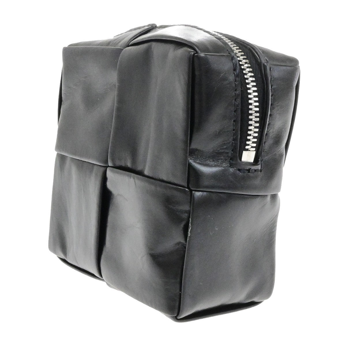 Bottega Veneta Cassette Belt Bag Padded Intrecciato Leather, BLACK, LEATHER, Crossbody bag