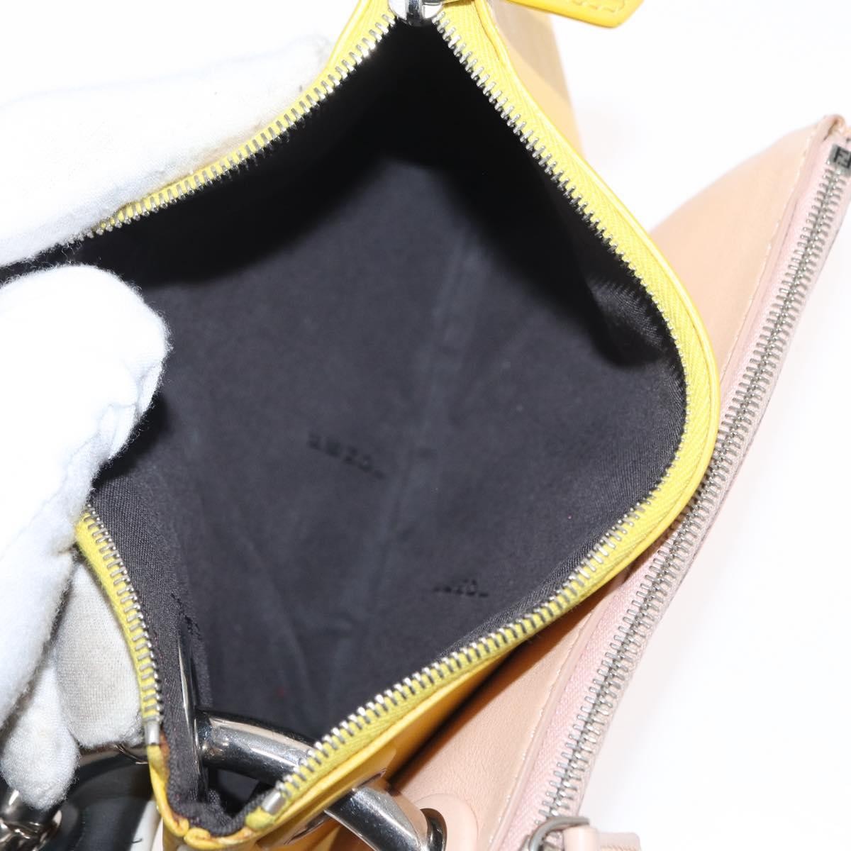 Fendi Triplette Pouch Set Calfskin, MULTICOLOUR, LEATHER, Clutche & pouche