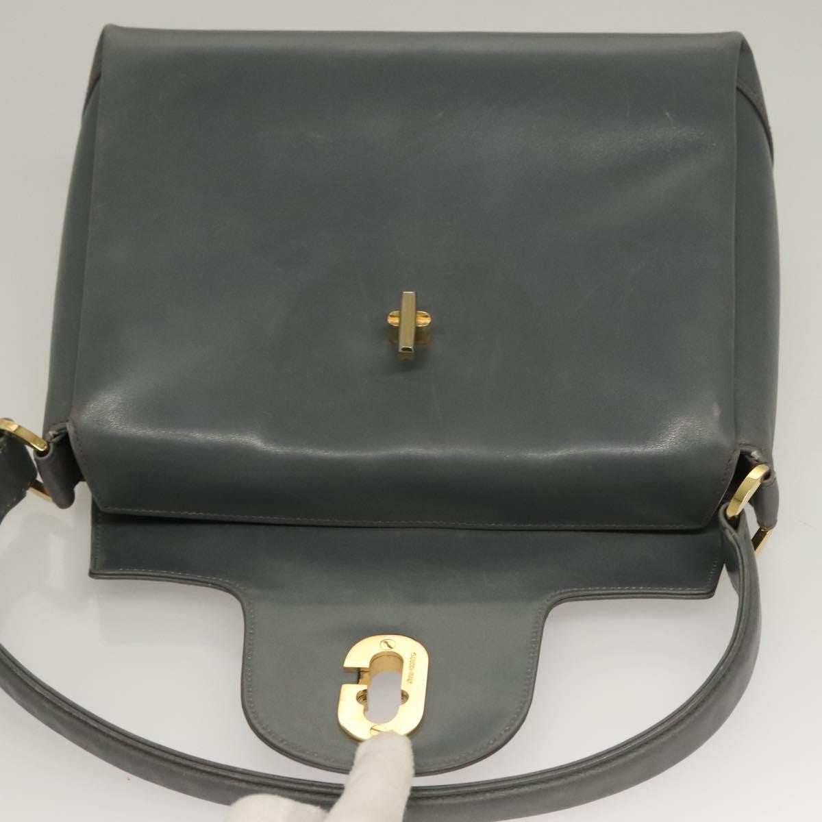 Gucci 1973 Top Handle Bag Leather, GRAY, LEATHER, Handbag
