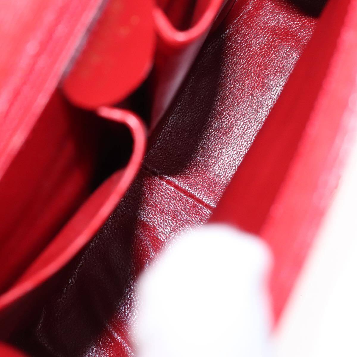 Celine Cuir Triomphe Bag Leather, RED, LEATHER, Handbag