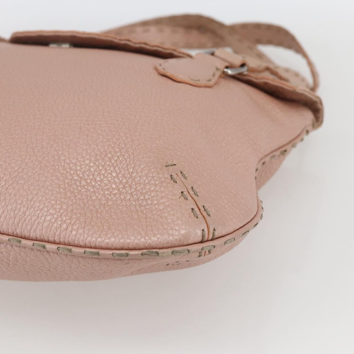 Fendi Selleria Tote Leather, PINK, LEATHER, Tote bag