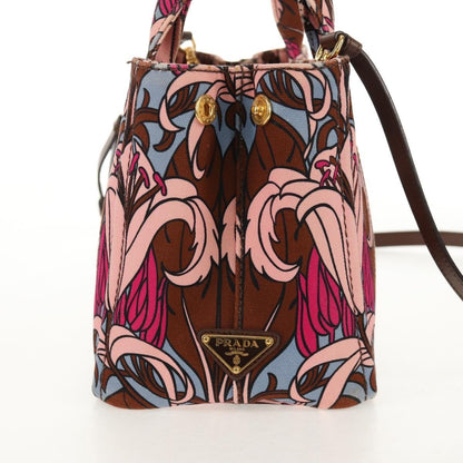 Prada Canapa Open Tote Canvas, MULTICOLOUR, CANVAS, Tote bag
