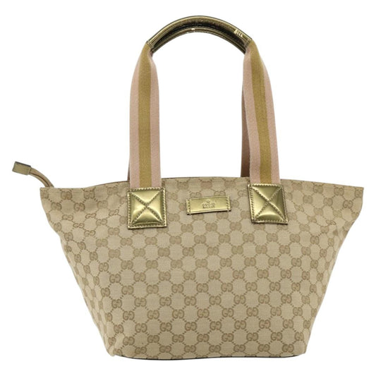 Gucci Web Zip Tote GG Canvas, Beige, Canvas, Tote Bag