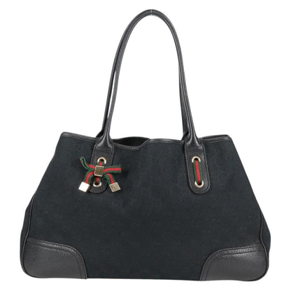 Gucci Princy Tote GG Coated Canvas, BLACK, CANVAS, Tote bag