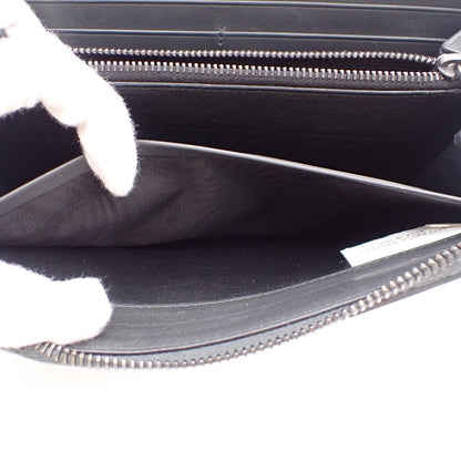 Bottega Veneta Intrecciato Long Zip  Wallet Leather, Black, Leather, Wallet