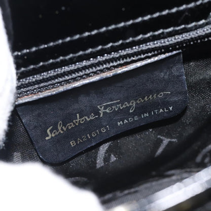 Salvatore Ferragamo Vara Bow Top Handle Bucket Bag Patent Leather, BLACK, PATENT_LEATHER, Handbag