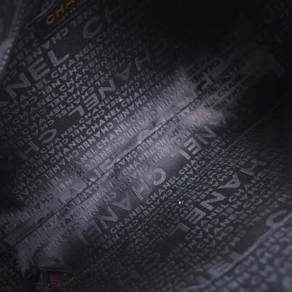 Chanel Chocolate Bar CC Handbag Quilted Lambskin, BLACK, LEATHER, Handbag