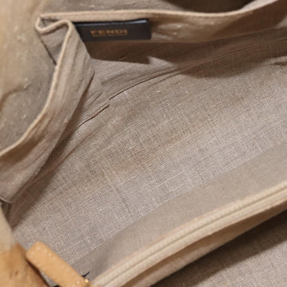 Fendi Pequin 2Bag Canvas and Leather, BEIGE, CANVAS, Tote bag