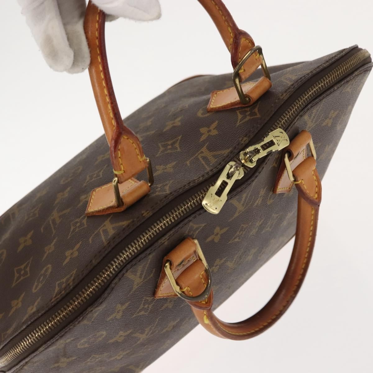 Louis Vuitton Alma Handbag Monogram Canvas, BROWN, CANVAS, Handbag
