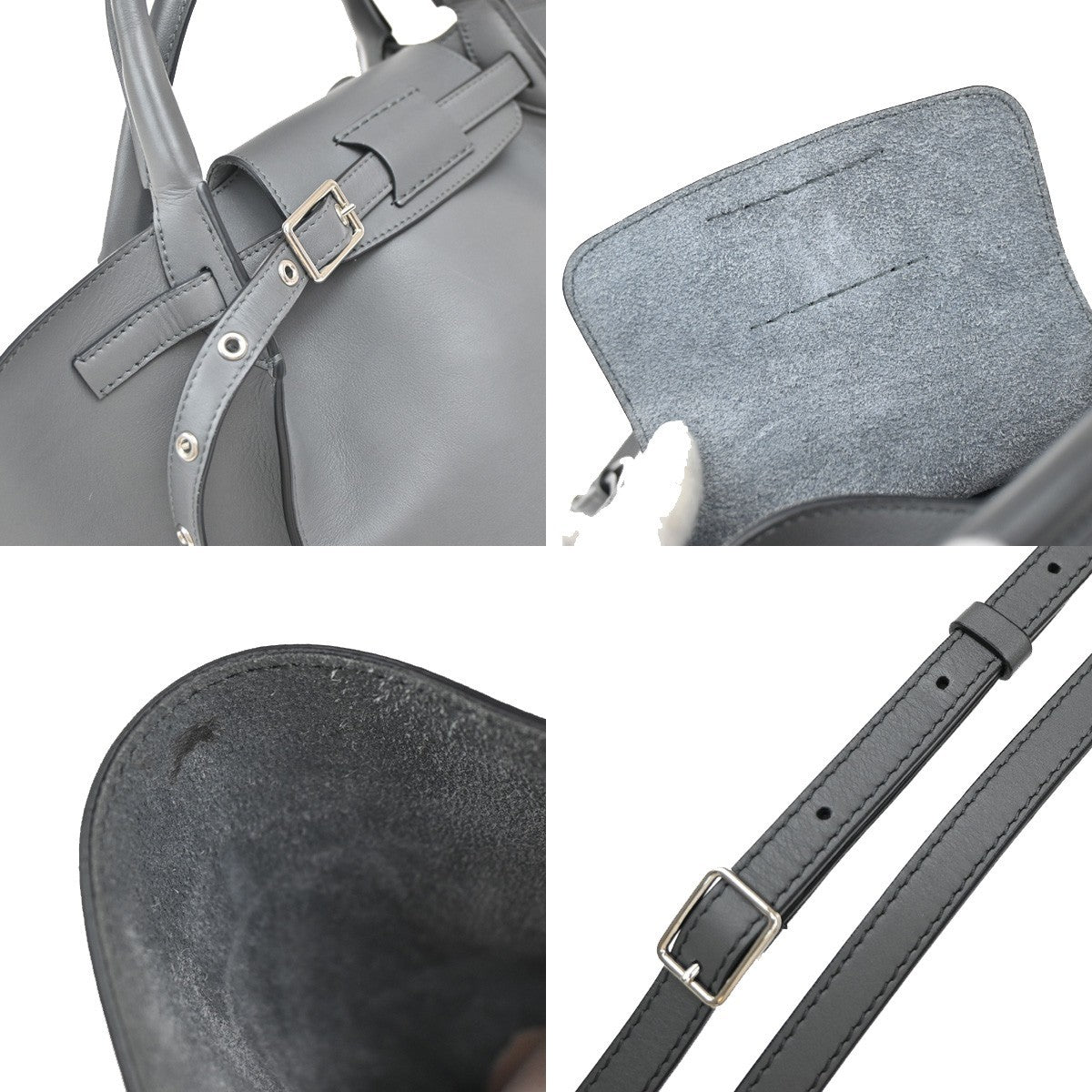 Celine Big Bag Smooth Calfskin, GRAY, LEATHER, Tote bag