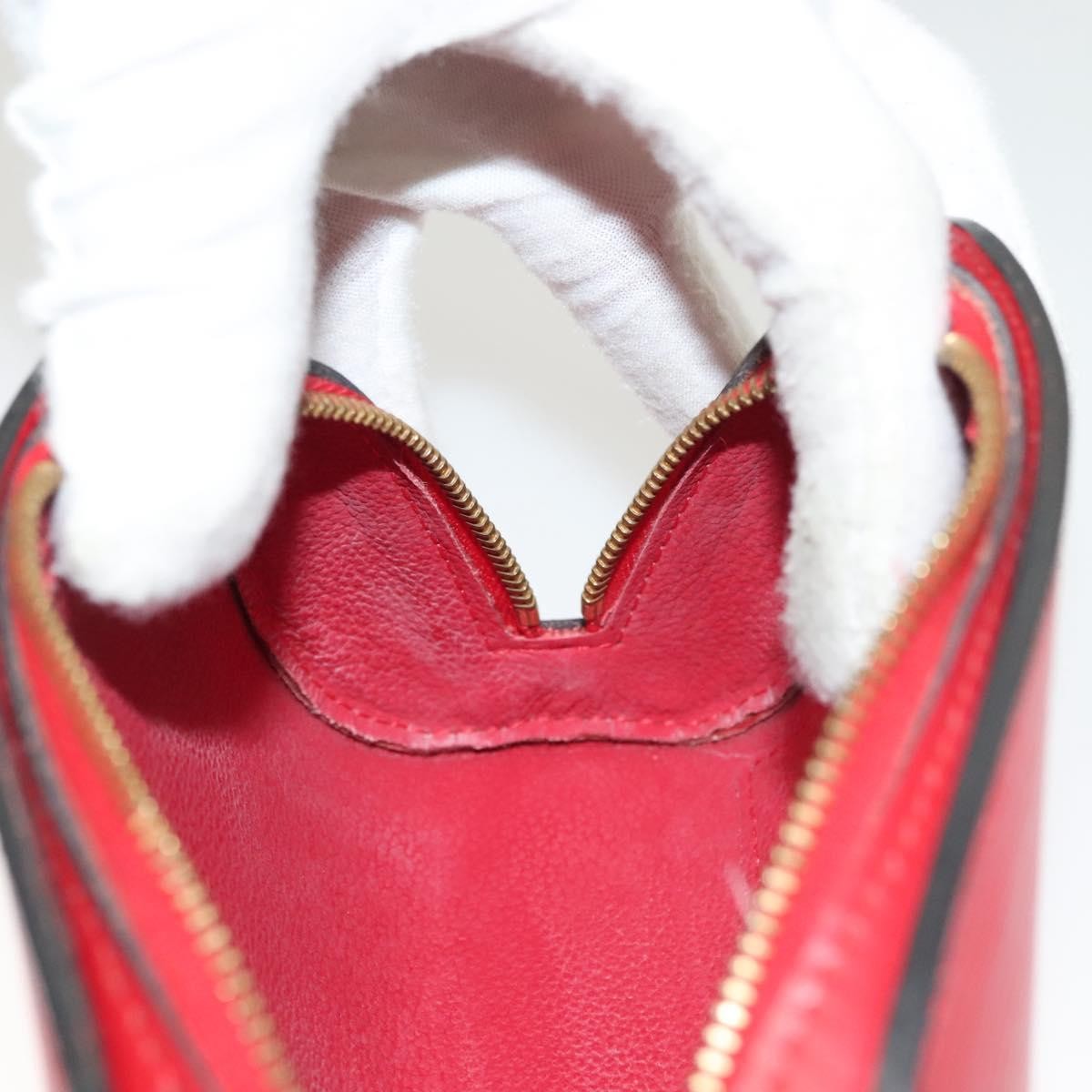 Louis Vuitton Dauphine Pochette Epi Leather, RED, LEATHER, Clutche & pouche