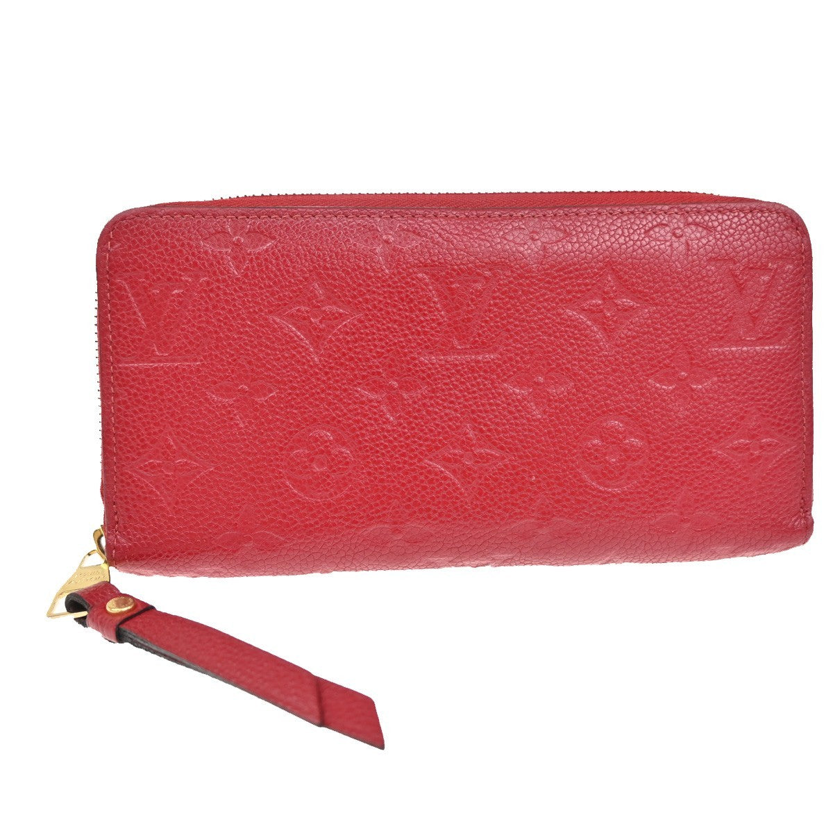 Louis Vuitton Zippy Wallet NM Leather Empreinte, RED, LEATHER, Wallets