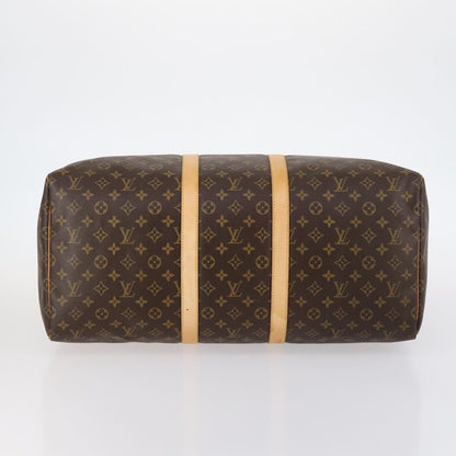 Louis Vuitton Keepall Bandouliere Bag Monogram Canvas, BROWN, CANVAS, Travel bag