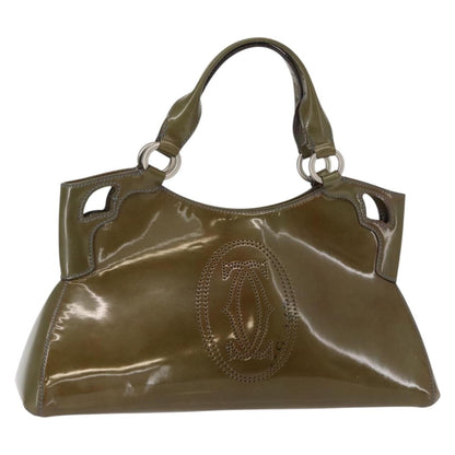 cartier Marcello Handbag Patent leather, KHAKI, PATENT_LEATHER, Handbag