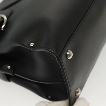 Salvatore Ferragamo Virna Satchel Leather, BLACK, LEATHER, Handbag