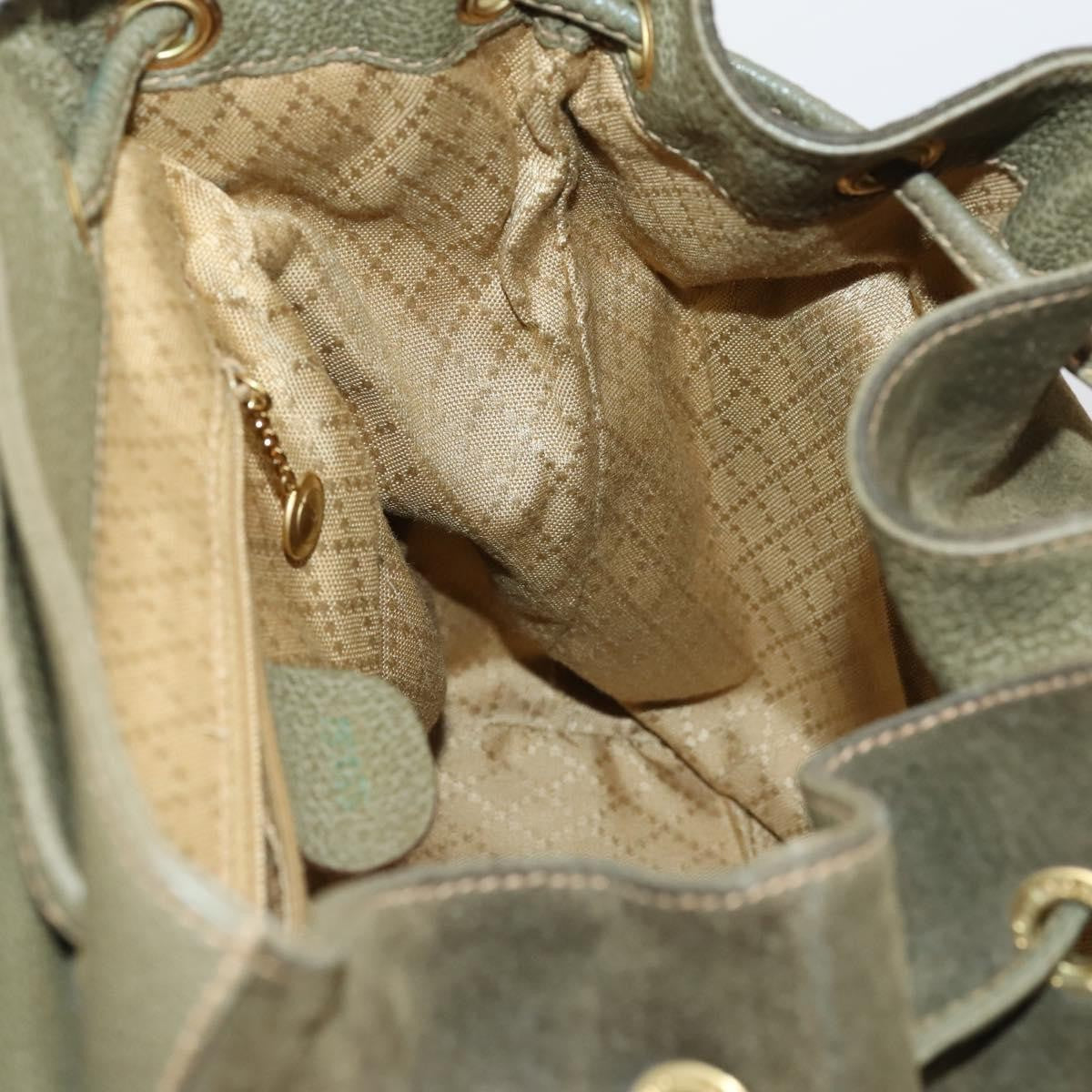 Gucci Vintage Bamboo Backpack Suede, KHAKI, SUEDE, Backpack