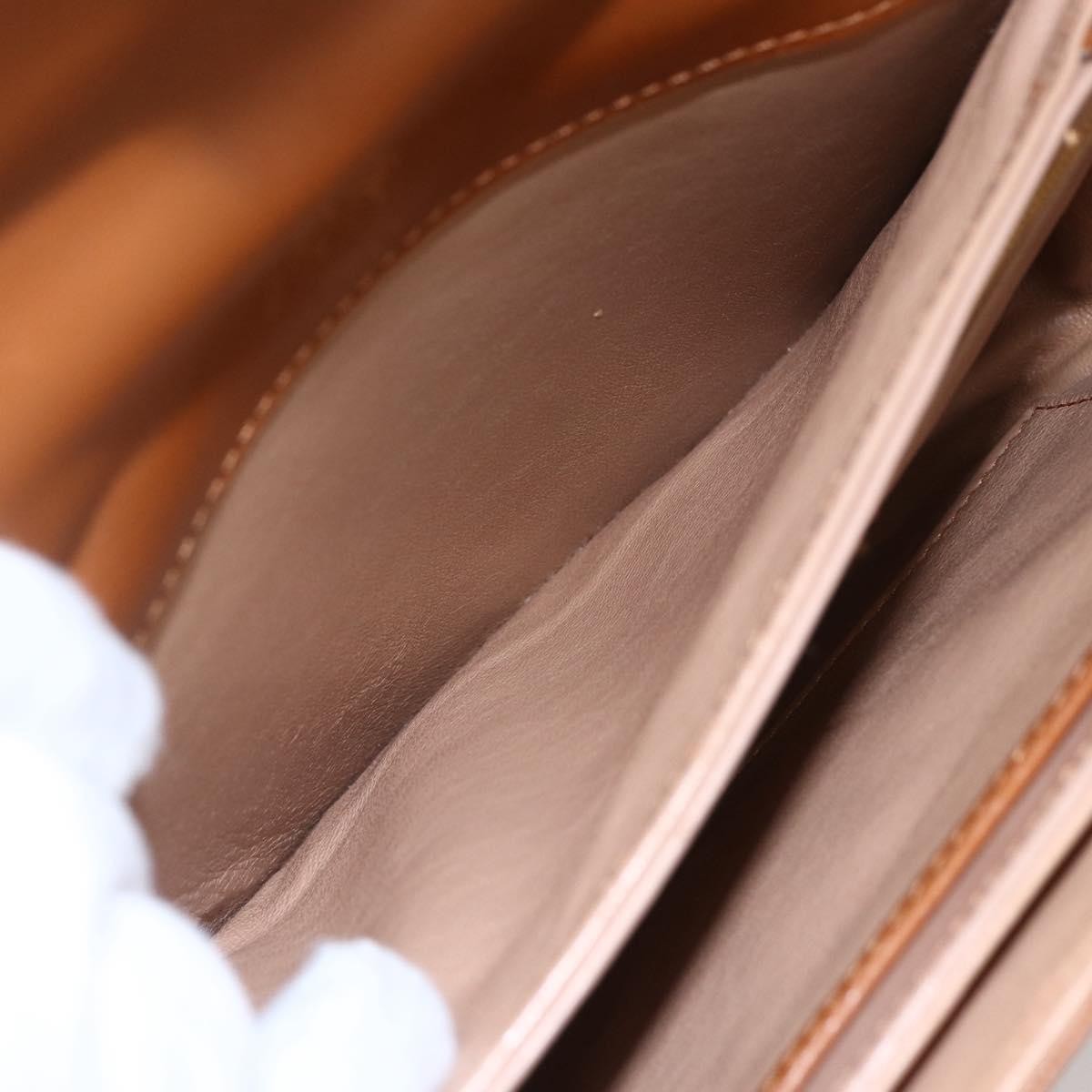 Gucci Vintage Handbag Leather, BROWN, LEATHER, Handbag