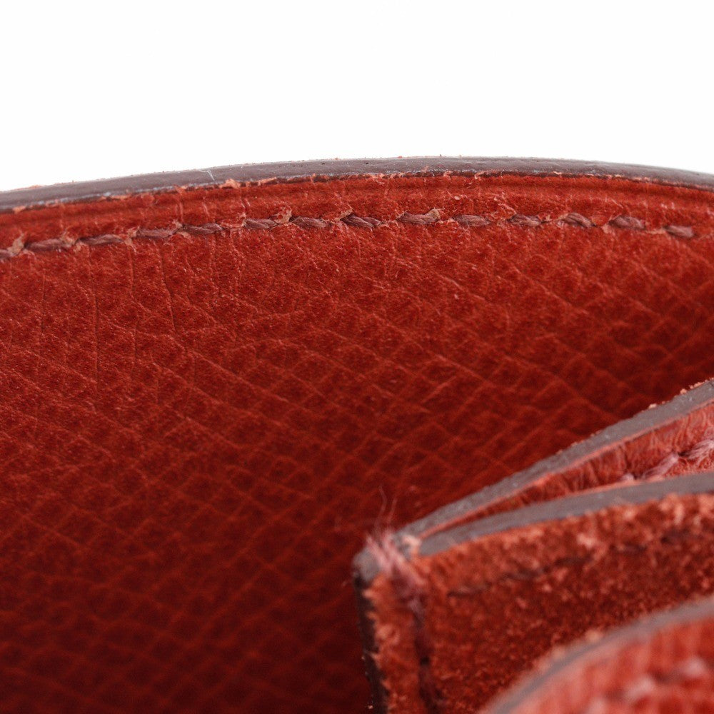 Hermes Vespa Pouch Leather, ORANGE, LEATHER, Clutche & pouche