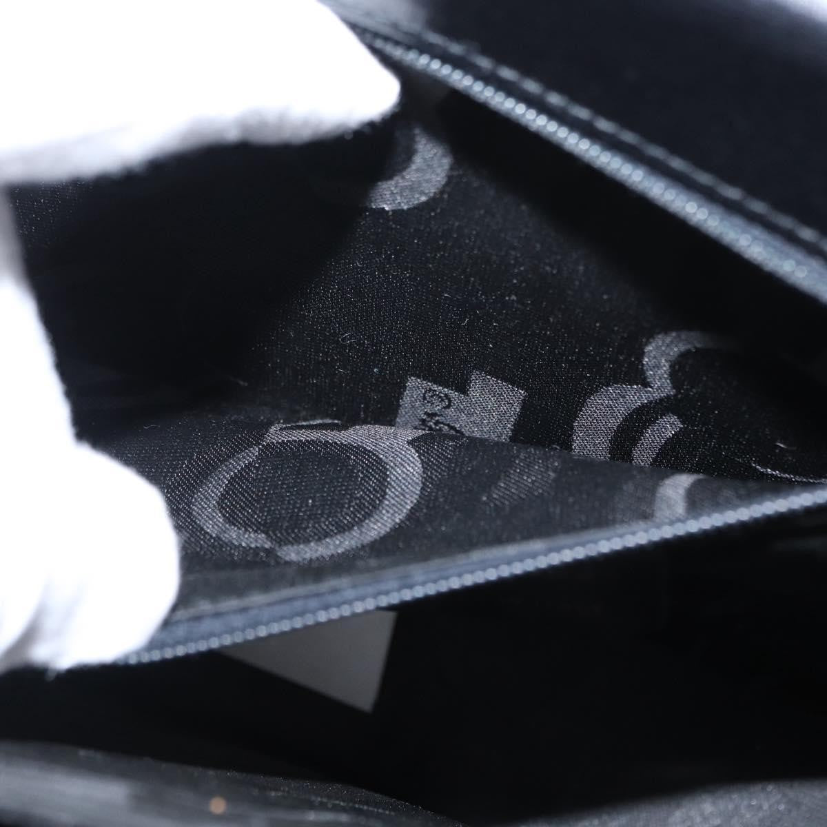 Salvatore Ferragamo Convertible Top Handle Bag Leather, BLACK, LEATHER, Handbag