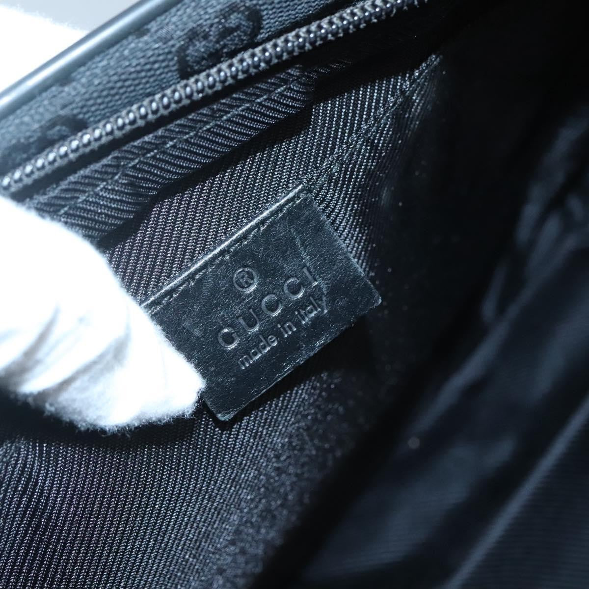 Gucci Flap Messenger Bag GG Coated Canvas, BLACK, CANVAS, Shoulder bag