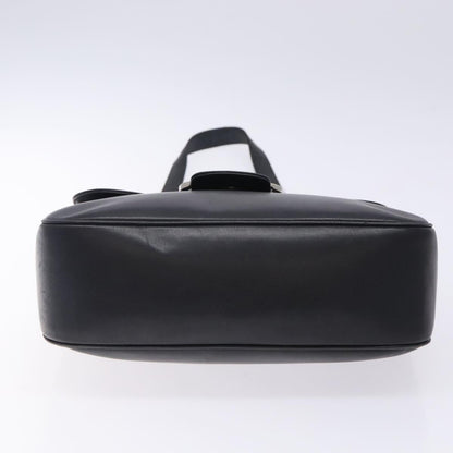 Salvatore Ferragamo Gancini Shoulder Bag Leather, BLACK, LEATHER, Shoulder bag