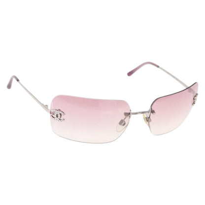 Chanel Logo CC Sunglasses Metal, PINK, METAL, Sunglasse