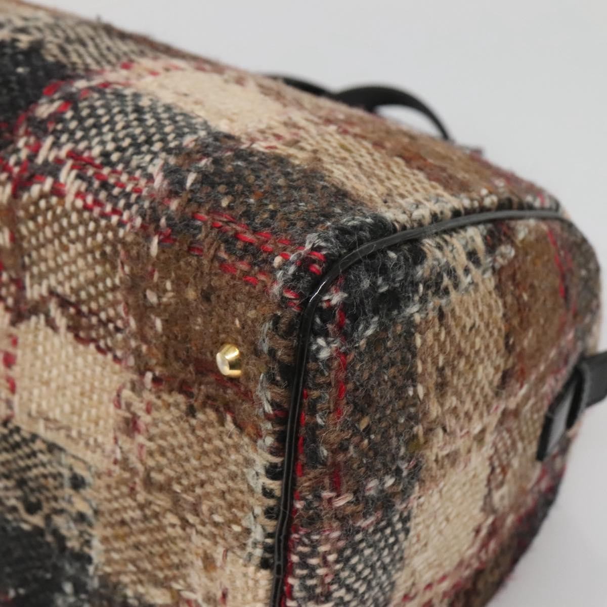 Burberry Nova Check Handbag Wool, BEIGE, WOOL, Handbag