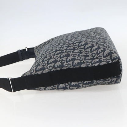Christian Dior Vintage Trotter Shoulder Bag Canvas, NAVY, CANVAS, Shoulder bag