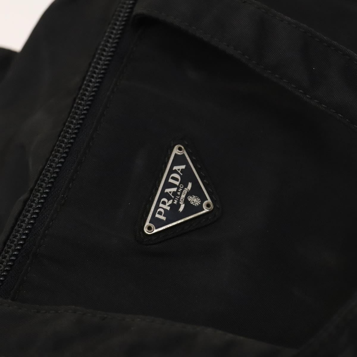 Prada Vintage Zip Handbag Tessuto, BLACK, NYLON, Handbag