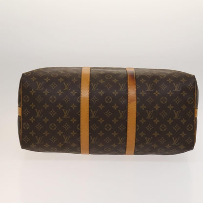 Louis Vuitton Keepall Bandouliere Bag Monogram Canvas, BROWN, CANVAS, Travel bag