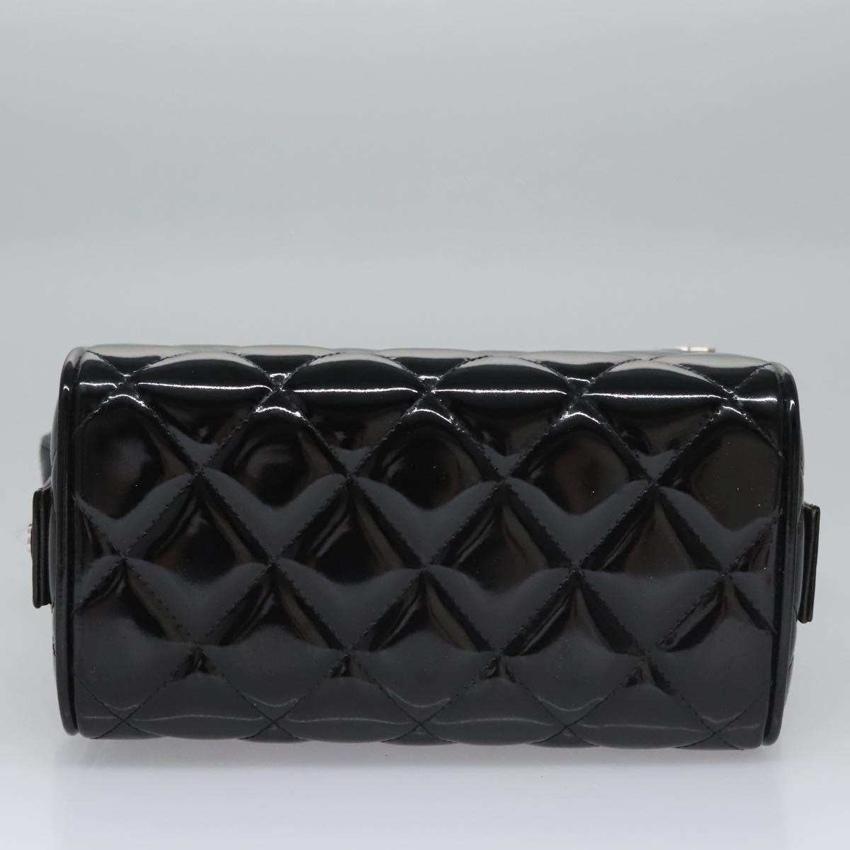 Chanel Vintage Vanity Case Patent, BLACK, PATENT_LEATHER, Toiletry Case