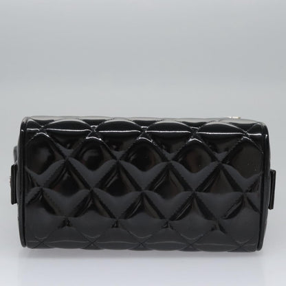 Chanel Vintage Vanity Case Patent, BLACK, PATENT_LEATHER, Toiletry Case
