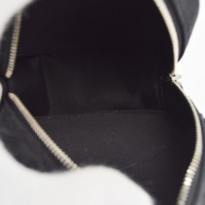 Chanel Star Round Clutch with Chain Quilted Suede with Crystal Embellished Charms, BLACK, SUEDE, Clutche & pouche