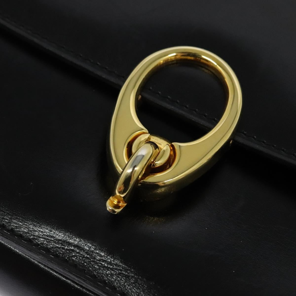 Celine Shoulder Bag Leather, BLACK, LEATHER, Shoulder bag